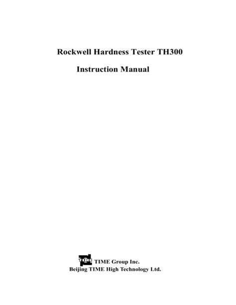 rockwell hardness tester|rockwell hardness tester instruction manual.